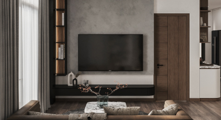 Thiết kế nội thất căn hộ K1.06 dự án Khai Sơn city